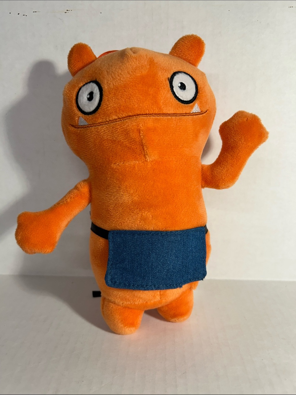 UGLYDOLLS “Wage”Orange Plush Monster Toy with Denim Apron 8.5- Soft Kids Plushie